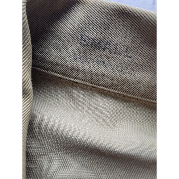 Vintage US Army Military Shirt Sz Small Tan Army Uniform Vietnam Read - Picture 5 of 8